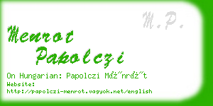 menrot papolczi business card